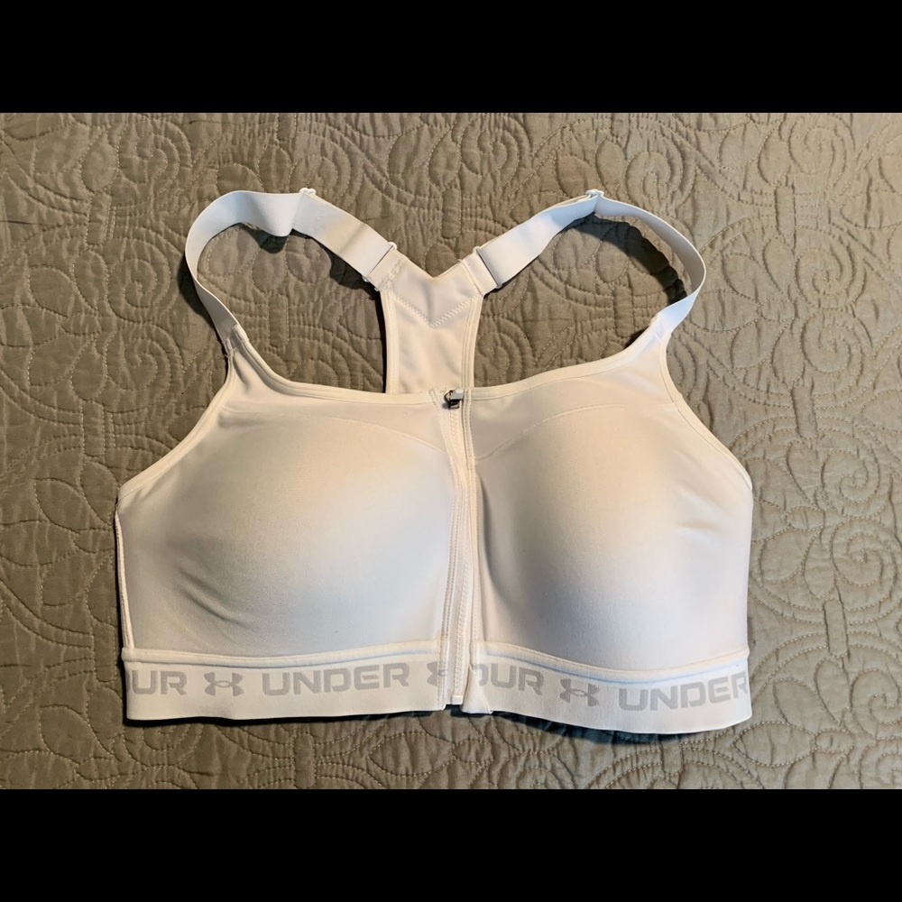 UA High Crossback Zip Front Sports Bra 36D